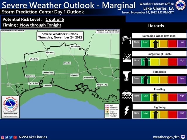 Severe Weather Outlook - Marginal Storm Prediction Center Day 1 Outlook ...