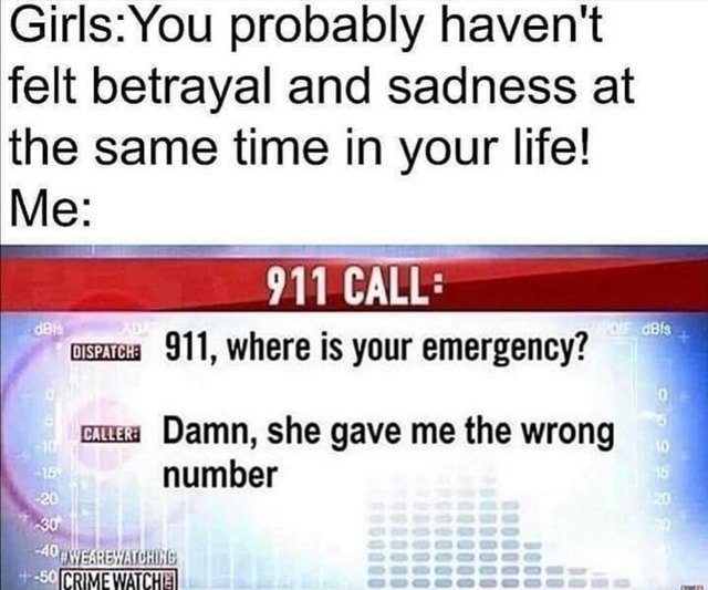 Girls You Probably Haven t Felt Betrayal And Sadness At The Same Time 