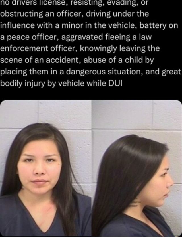 No arivers liCense, resisting, evading, Or obstructing an officer