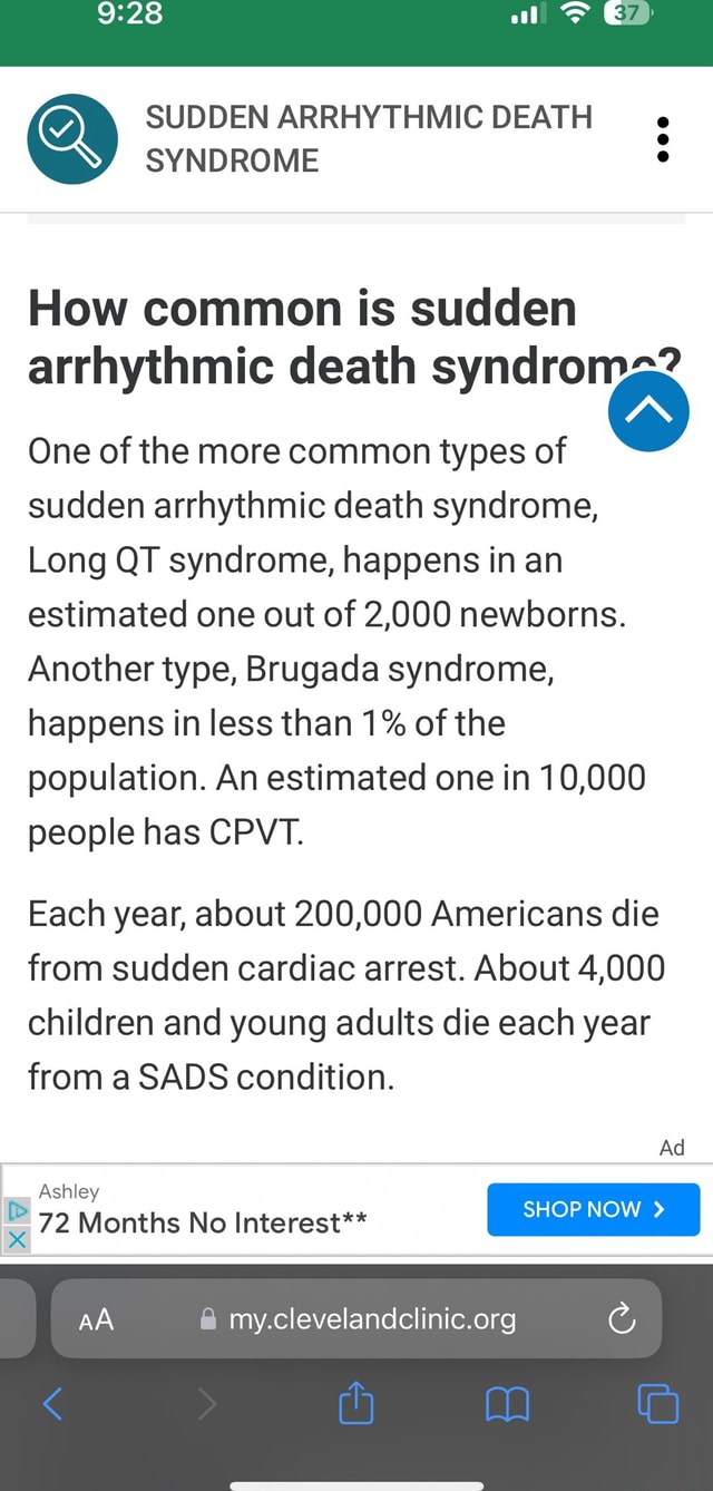 Al ED SUDDEN ARRHYTHMIC DEATH SYNDROME How common is sudden arrhythmic