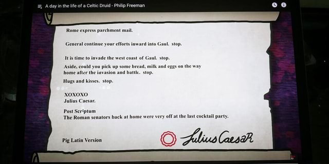 A day in the life of a Celtic Druid - Philip Freeman Rome express ...