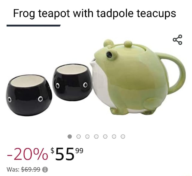 Frog teapot with tadpole teacups 20 *55*" Was 6999 iFunny