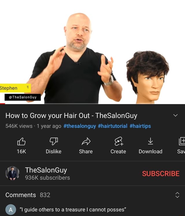 Stephen @TheSalonGuy How To Grow Your Hair Out - TheSalonGuy 546K Views ...