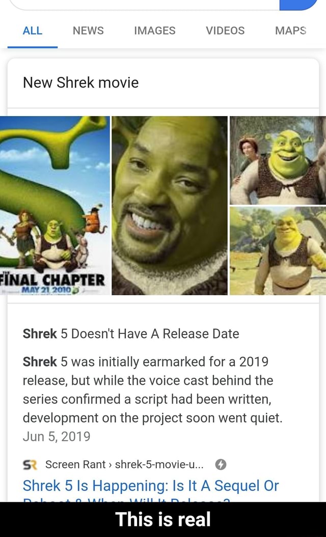 Will Smith for Shrek 5 Confirmed : r/PrequelMemes