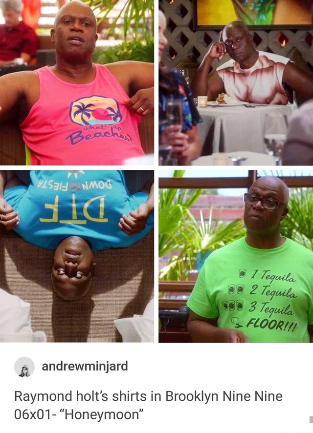 Raymond holt's shirts in Brooklyn Nine Nine 06x01 - \