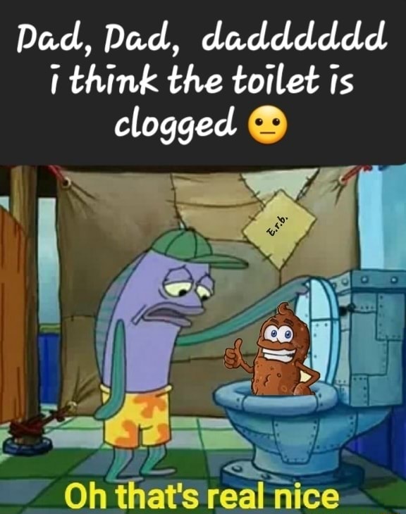 Oh That's Real Nice SpongeBob Toilet Meme