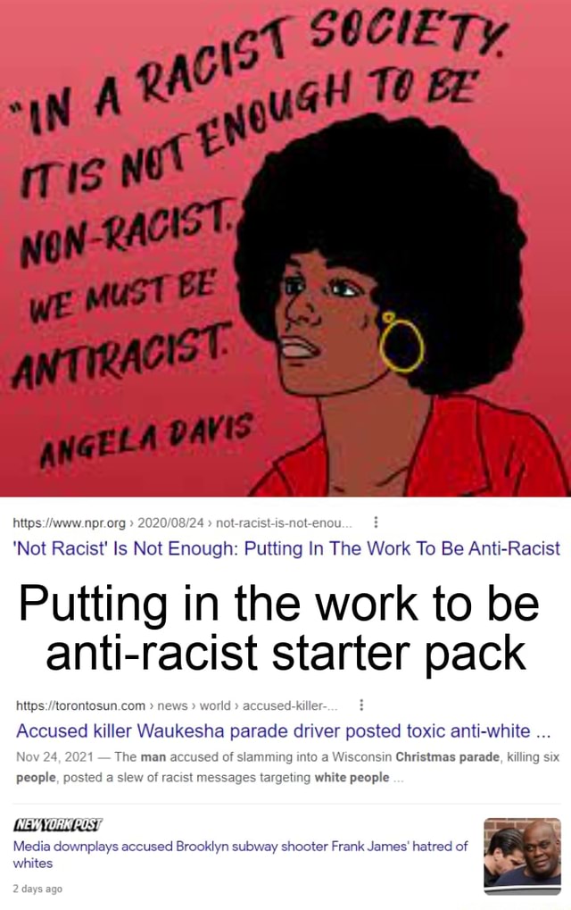 BE not-racistis-notenou. 'Not Racist' Is Not Enough: Putting In The ...