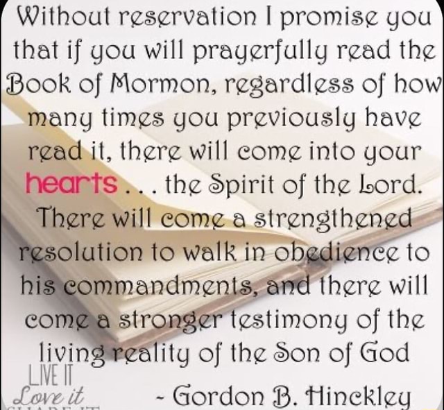 Without Reservation I Promise You That If You Will Prayerfully Read The 