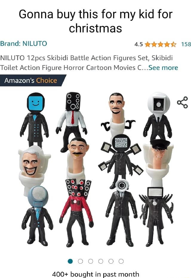  NILUTO 12pcs Skibidi Battle Action Figures Set