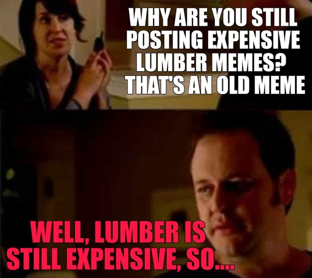 WHY ARE YOU STILL POSTING EXPENSIVE LUMBER MEMES? THAT OLD MEME WELL
