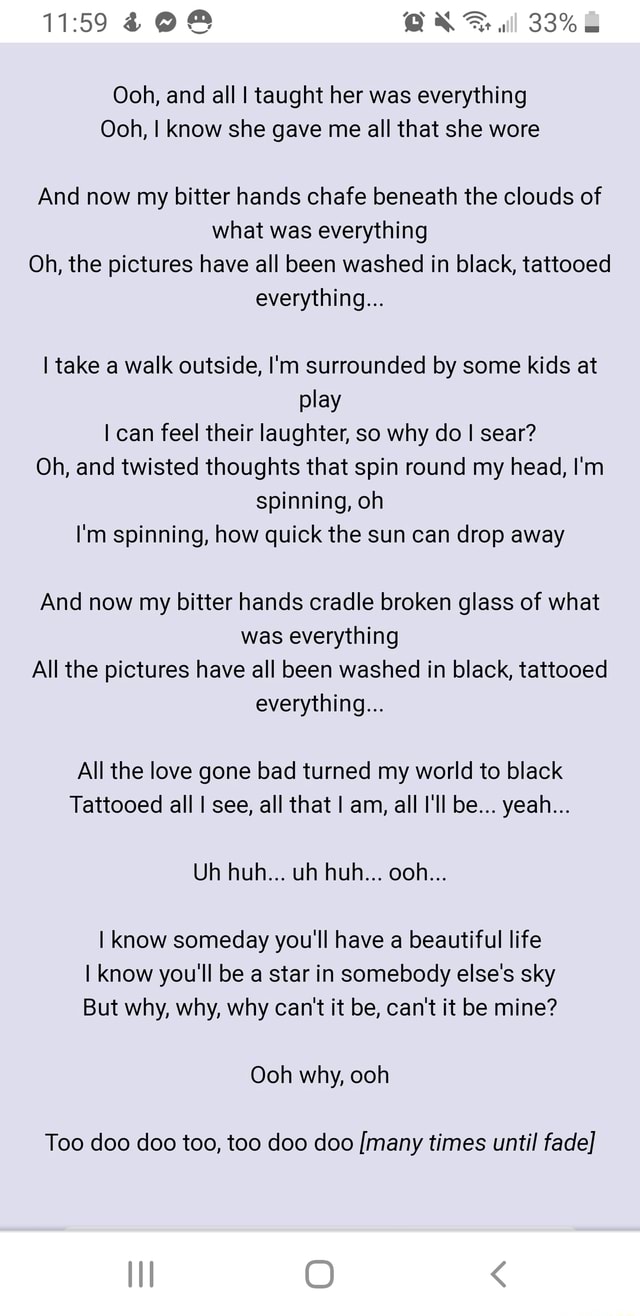 11594090 QA Fill Ooh, and all I taught her was everything Ooh, I know