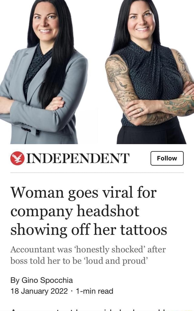 INDEPENDENT Woman goes viral for company headshot showing off her(02)