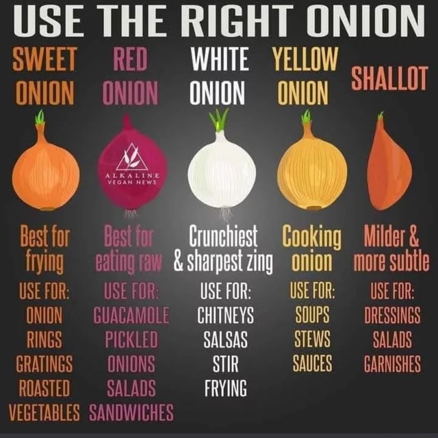 USE THE RIGHT ONION SWEET RED WHITE YELLOW ONION ONION ONION ONION Best ...