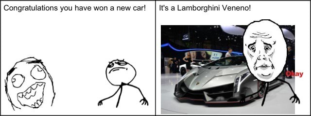 Congratulations You Have Won A New Car It S A Lamborghini Veneno