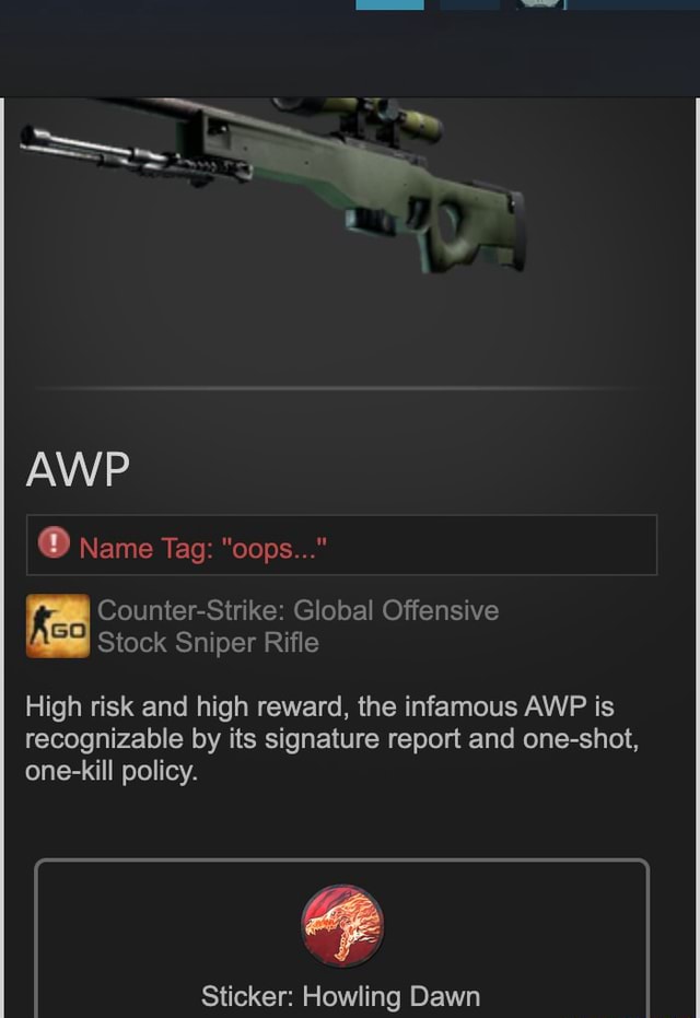 AWP I Atheris @ Name Tag: Talonjob Counter-Strike: Global Offensive  Restricted Sniper Rifle - iFunny Brazil