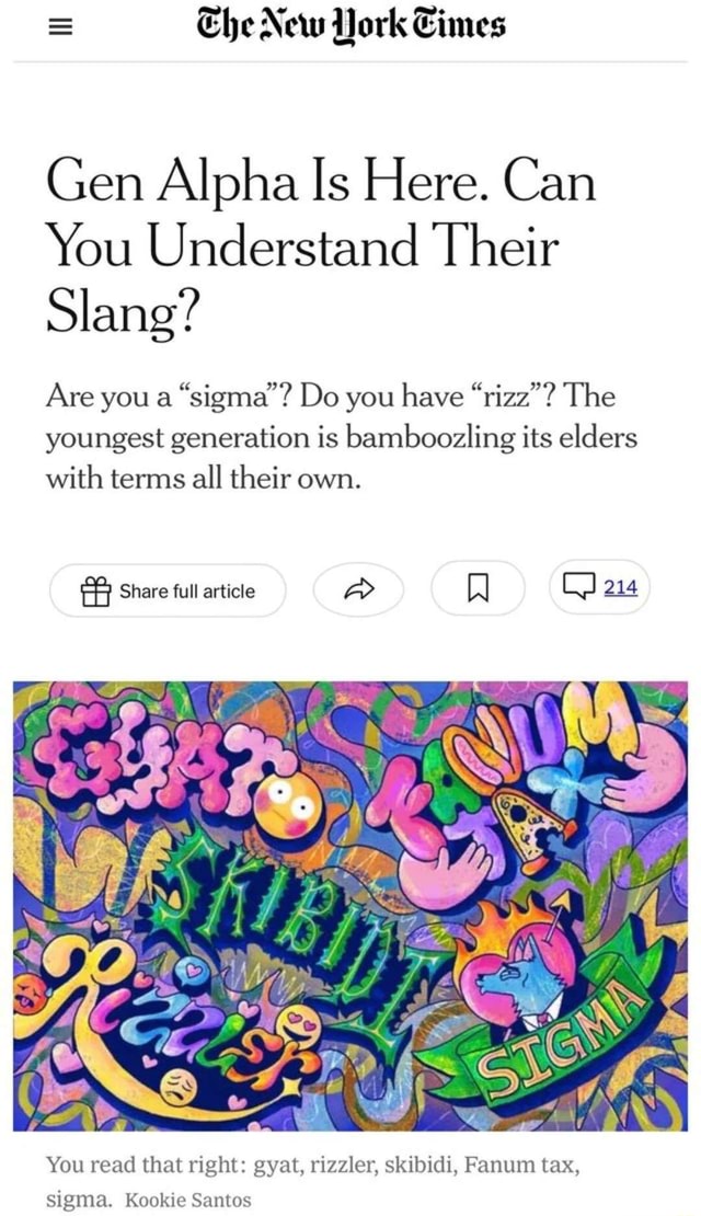 = The New York Times Gen Alpha Is Here. Can You Understand Their Slang ...