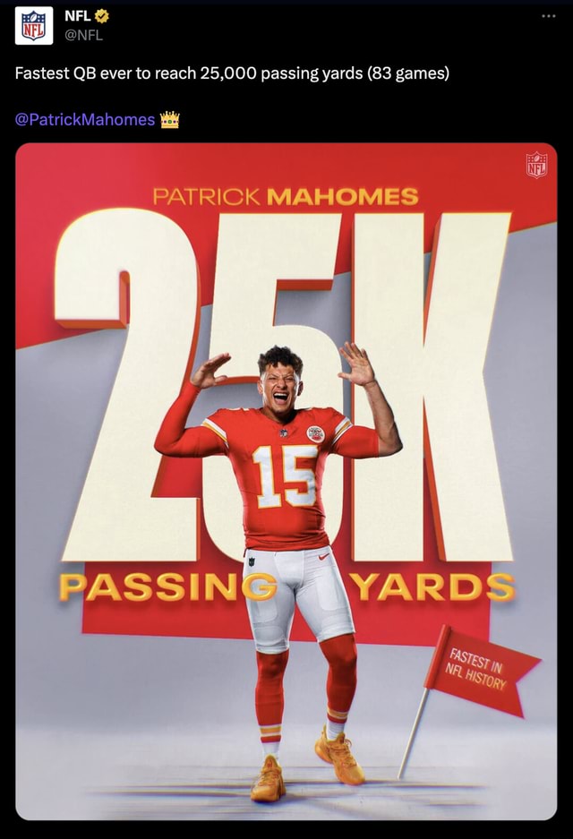 Fastest QB In NFL History To Pass 25000 Yards Congratulations