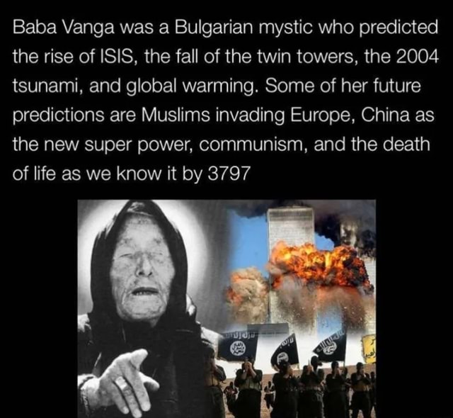 Baba Vanga Was A Bulgarian Mystic Who Predicted The Rise Of ISIS, The ...