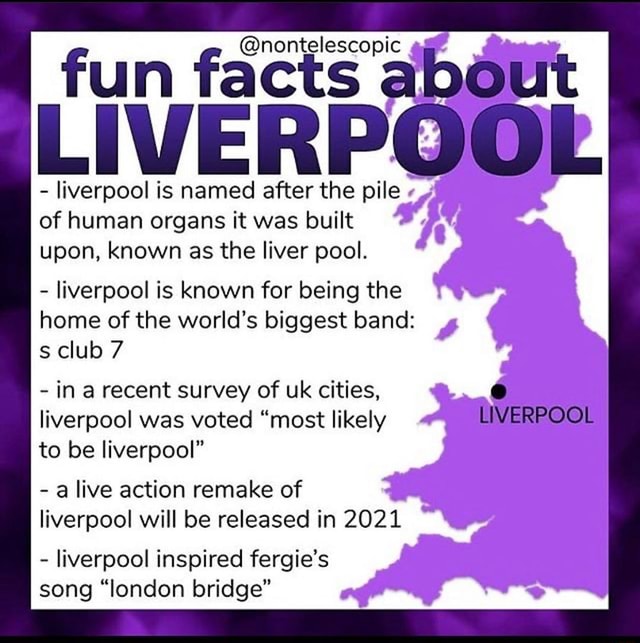 Facts Fun Facts About LIVER - Liverpool Is Named After The Pile Of ...