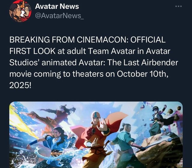 Avatar Studios' First animated Movie about grown up Team Avatar 2025 