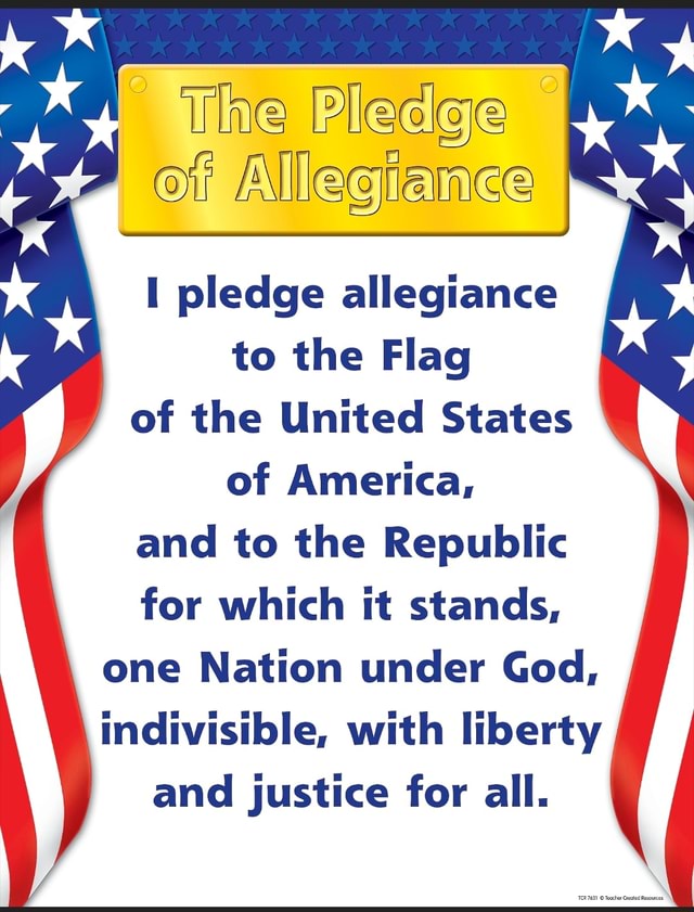 Pledge Of Allegiance I pledge allegiance to the Flag of the United ...