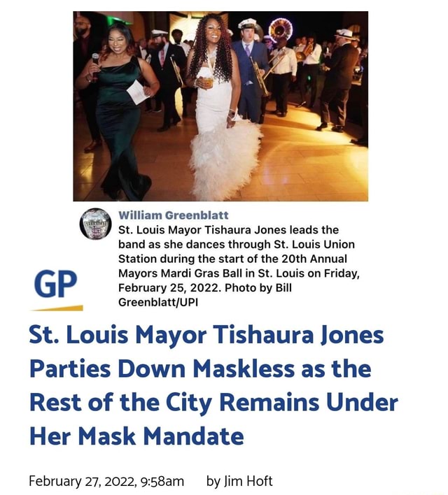 William Greenblatt St. Louis Mayor Tishaura Jones leads the band as she ...