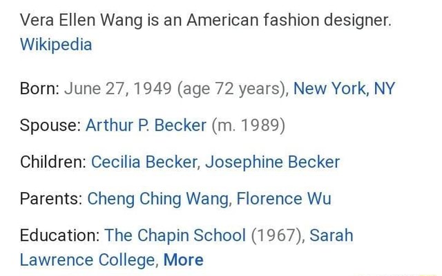 Vera Wang - Wikidata