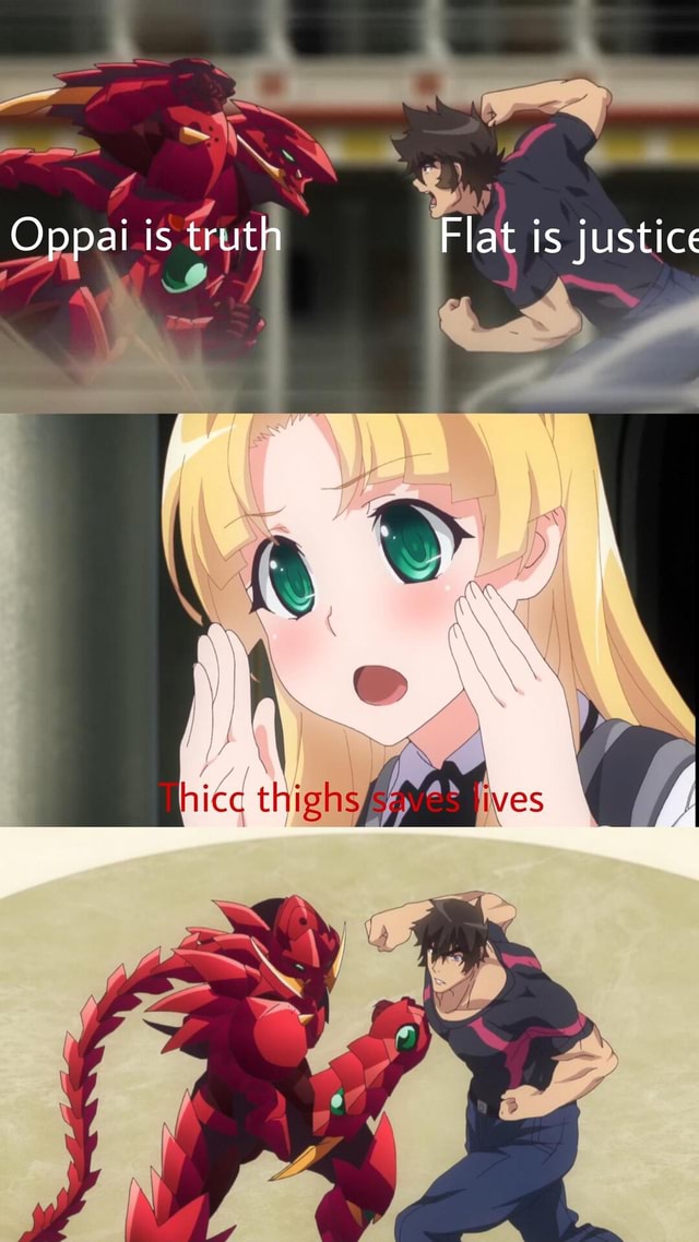 Medium is premium Oppai is truth Flat is justice iFunny