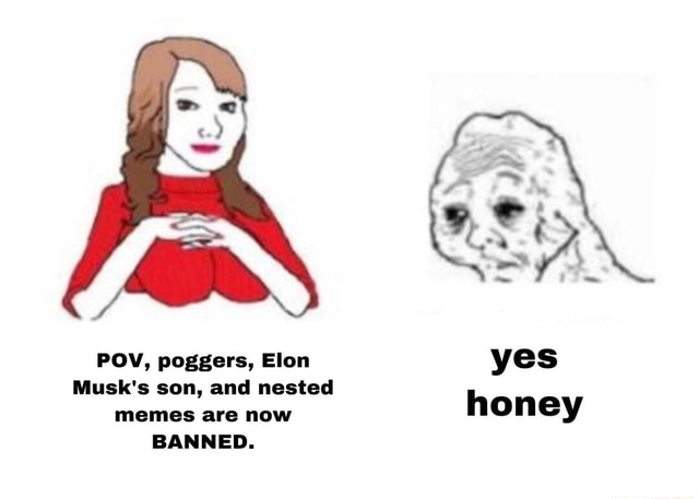 POV, poggers, Elon yes Musk's son, and nested memes are now honey ...