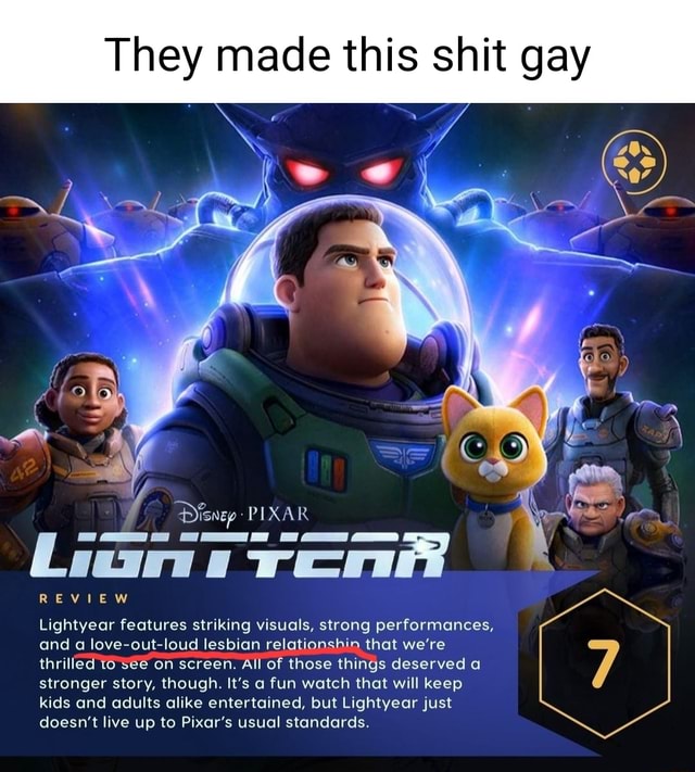 They made this shit gay PIXAR REVIEW Lightyear features striking ...