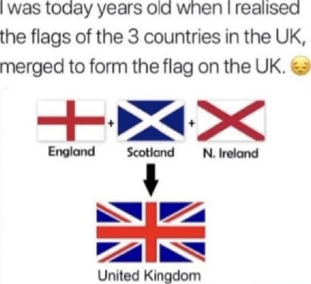 I was today years old when I realised the flags of the 3 countries in ...
