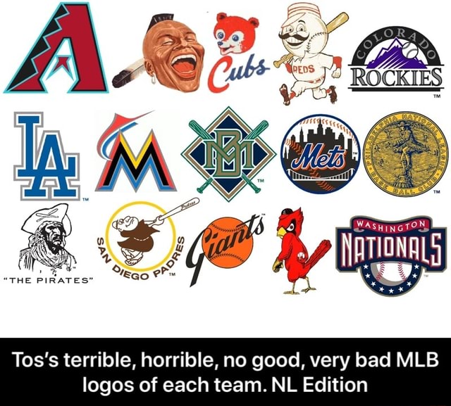 Tos's terrible, horrible, no good, very bad MLB logos of each team. NL