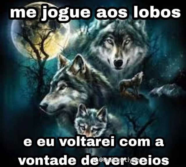 Me jogue aos lobos PR e eu voltarei com a vontade decverseios iFunny