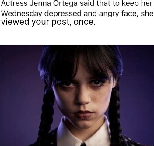 Actress Jenna Ortega said that to keep her Wednesday depressed and ...