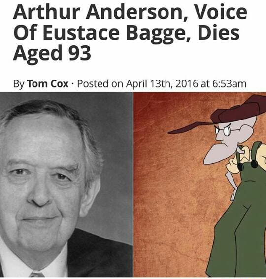 Arthur Anderson Voice Of Eustace Bagge Dies Aged 93 By Tom Cox 