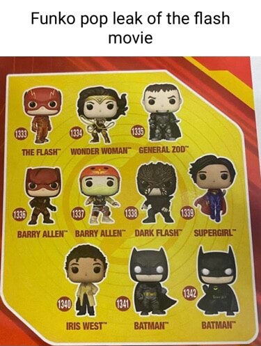 Funko pop leak of the flash movie 'THE FLASH" WONDER GENERAL BARRY
