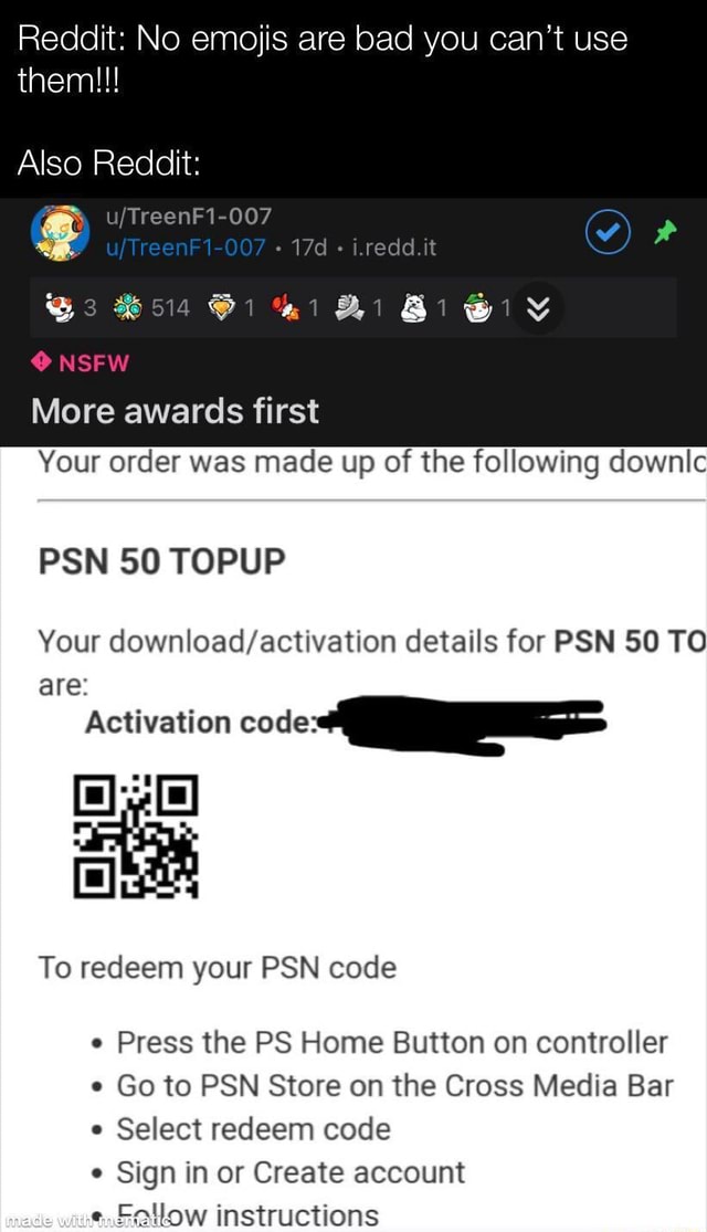 Can't redeem code : r/playstation