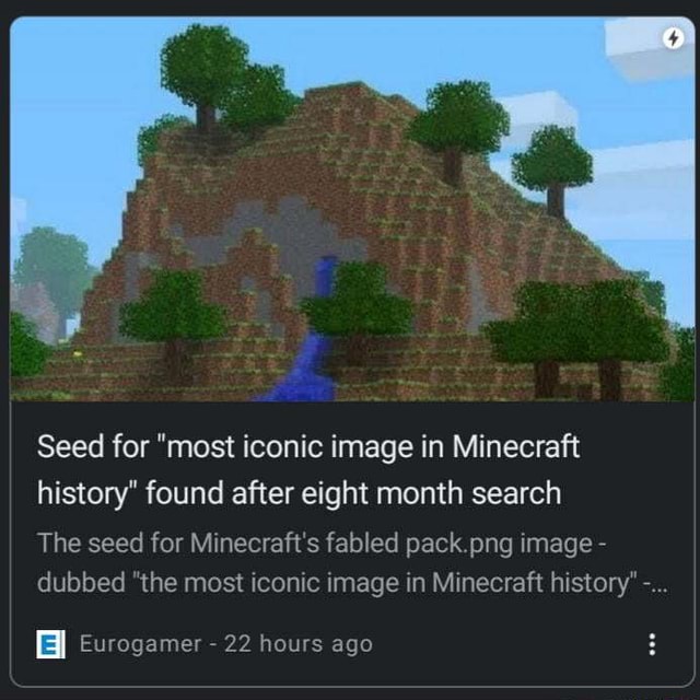 Seed for most iconic image in Minecraft history found after eight month  search