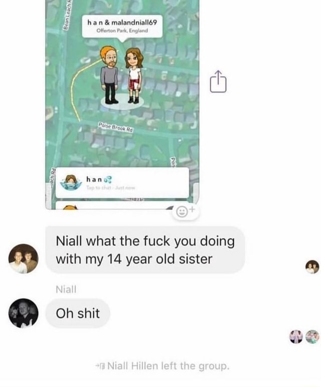 Niall What The Fuck You Doing With My 14 Year Old Sister Leah Hhien Ien The Group