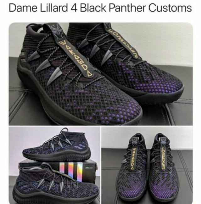 Dame Lillard 4 Black Panther Customs 