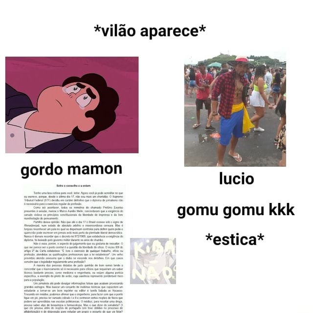 *vilão aparece* gordo mamon gomu gomu kkk *estica* - iFunny