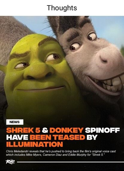 Thoughts SHREK DONKEY SPINOFF HAVE BEEN TEASED BY ILLUMINATION Chris ...