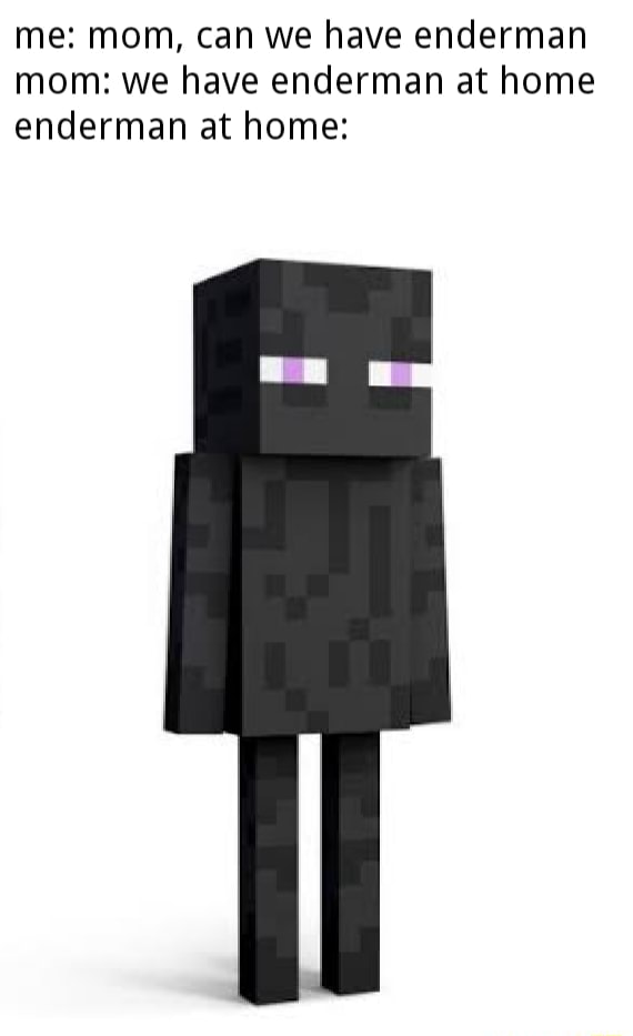 Me mom, can we have enderman mom we have enderman at home enderman at