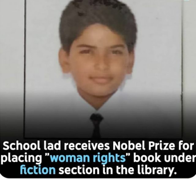 School lad receives Nobel Prize for placing 
