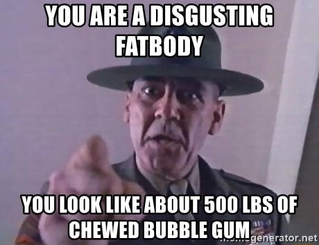 VOU ARE A DISGUSTING FATBODY YOU LOOK LIKE ABOUT 500 LBS OF CHEWED ...