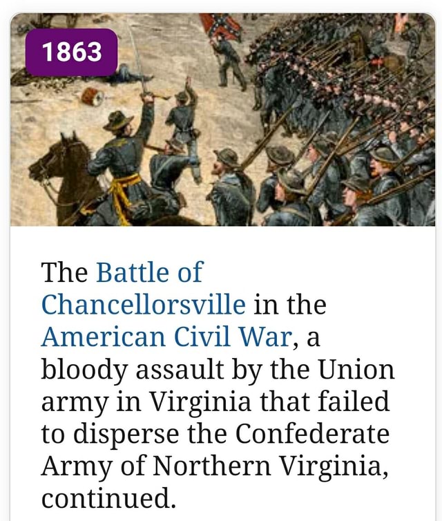 The Battle of Chancellorsville in the American Civil War, a bloody ...