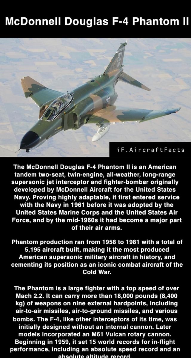 McDonnell Douglas Phantom Il iF.AircraftFacts The McDonnell Douglas ...