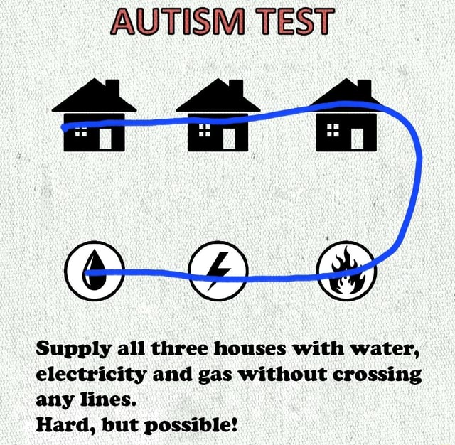 AUTISM TEST a ma Supply all three houses with water, electricity and ...