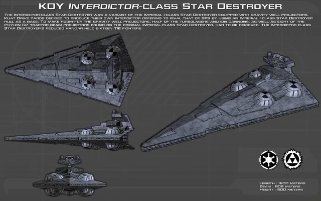 KDY INTERDICTOR-CLASS STAR OESTROYER THE INTERDICTOR-CLASS STAR ...