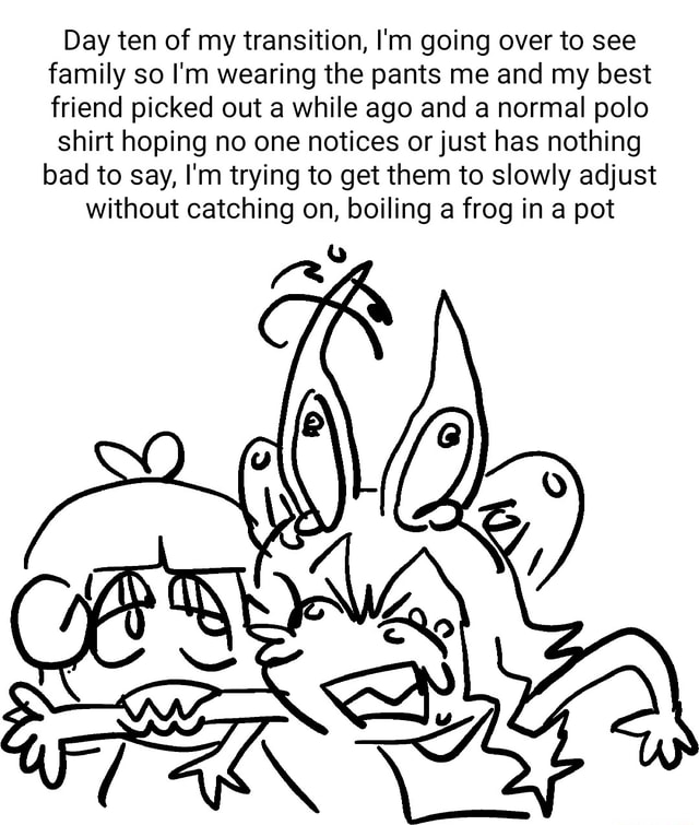 Day ten of my transition, I'm going over to see family so I'm wearing